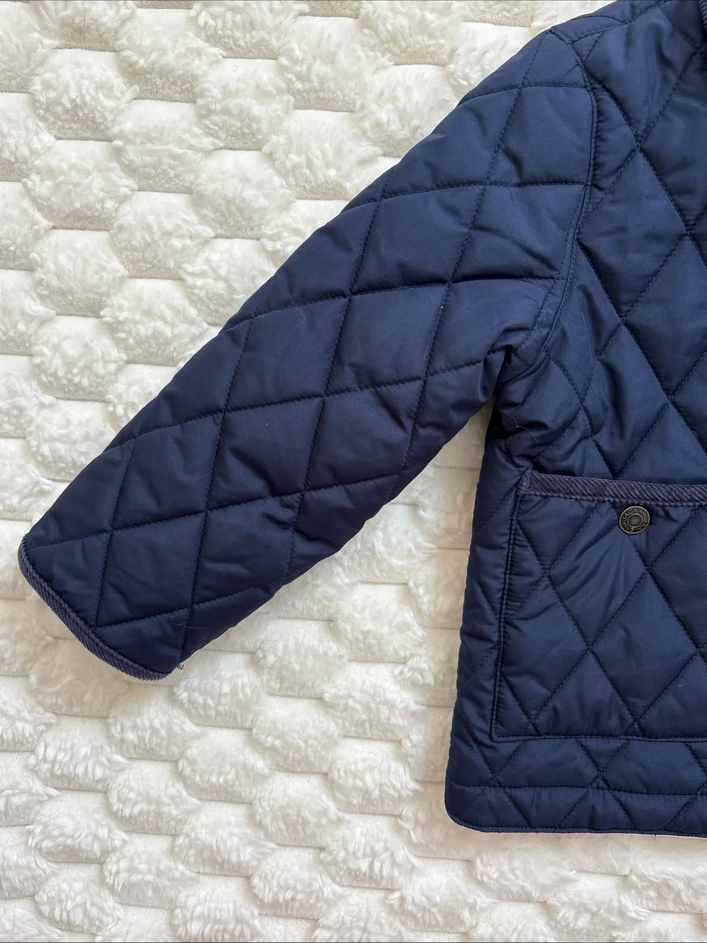 Janie And Jack Boys The Quilted Barn Jacket Navy Blue Size 2T Preppy Outdoors